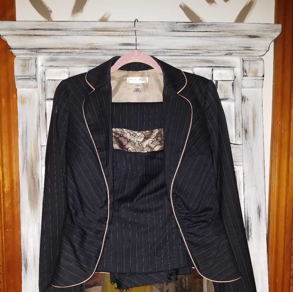 White House Black Market, Black, Three Piece Suit